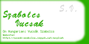 szabolcs vucsak business card